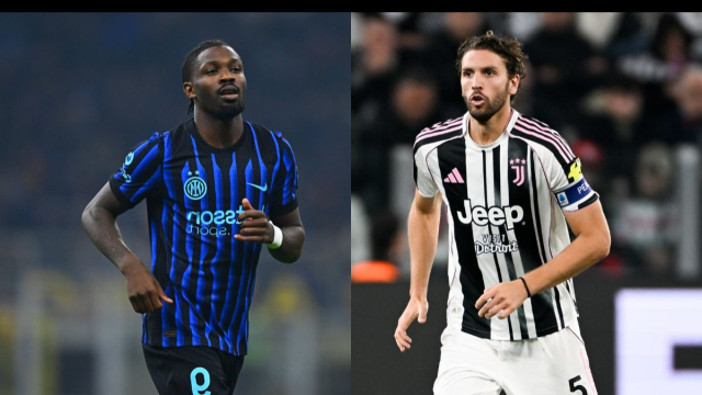 Marcus Thuram, attaccante dell'Inter. Foto &copy; Inter. Manuel Locatelli, centrocampista della Juventus. Foto &copy; Juventus FC
