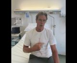 Mario Cipollini aggiorna i follower direttamente dalla sua stanza d’ospedale ad Ancona © Screenshot Facebook.