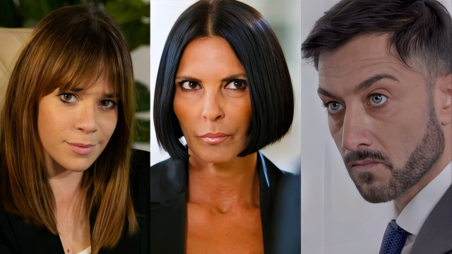 Chiara Petrone, Marina Giordano e Gennaro Gagliotti - screenshot &copy; Un posto al sole..