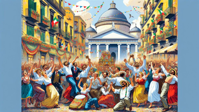 Numero 20 della Smorfia napoletana, 'a festa, per il segno del Leone. © Immagine creata con Dall-E