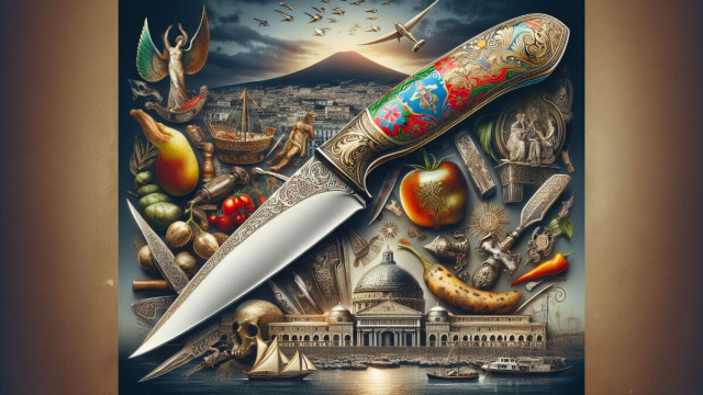 Numero 41 della Smorfia napoletana, 'o curtiello, per i Gemelli. © Immagine creata con Dall-E