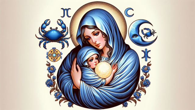 Numero 8 della Smorfia napoletana, 'a Maronna. © Immagine creata con Dall-E