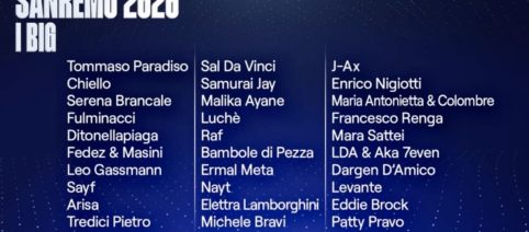Sanremo 2026, i 30 nomi dei big in gara: da Tommaso Paradiso a Patty Pravo