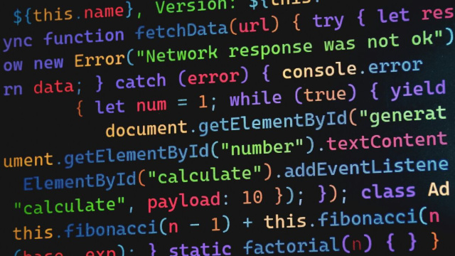 Linguaggio Javascript di esempio. © Creative Commons