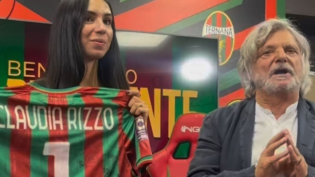 Massimo Ferrero e la presidente della Ternana Claudia Rizzo @ foto instagram Ternana