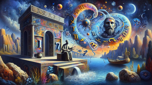 Numero 17 della Smorfia napoletana, 'a disgrazzia, per l'Acquario. &copy; Immagine creata con Dall-E