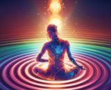 Figura femminile in meditazione yoga - © Gemini IA.