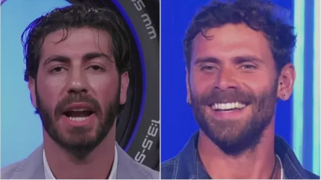 Omer Elomari e Domenico D'Alterio al Grande Fratello &copy; Mediaset.
