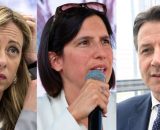 Giorgia Meloni, Elly Schlein e Giuseppe Conte (© Facebook)