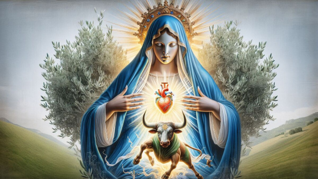 Numero 8 della Smorfia napoletana, 'a Maronna. &copy; Immagine creata con Dall-E