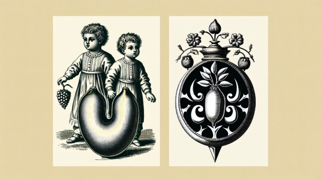 Numero 10 della Smorfia napoletana, i fagioli per il segno dei Gemelli. &copy; Immagine creata con Dall-E