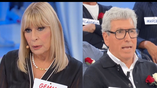 Gemma Galgani e Mario Lenti &copy; Canale 5.