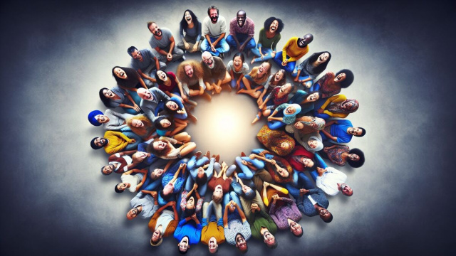 Numero 19 della Smorfia napoletana, Vergine rappresentata da 'a resata. &copy; Immagine creata con Dall-E