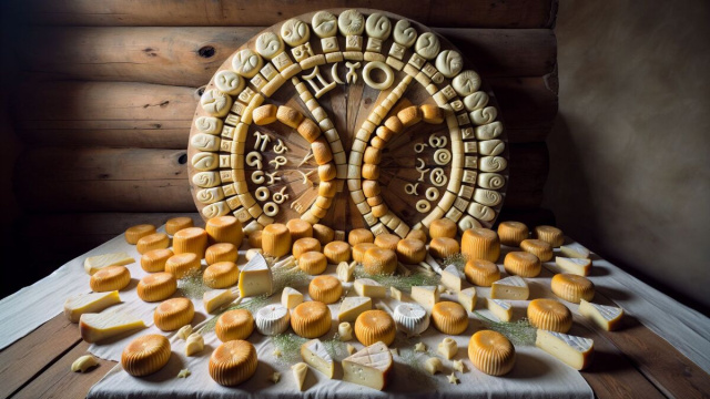 Numero 88 della Smorfia napoletana, i caciocavalli, per i Gemelli. &copy; Immagine creata con Dall-E