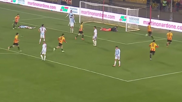 il gol del Benevento con la Salernitana © Canale Youtube ufficiale Serie C