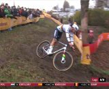 Mathieu van der Poel ad Anversa &ndash; &copy; Screenshot Eurosport.