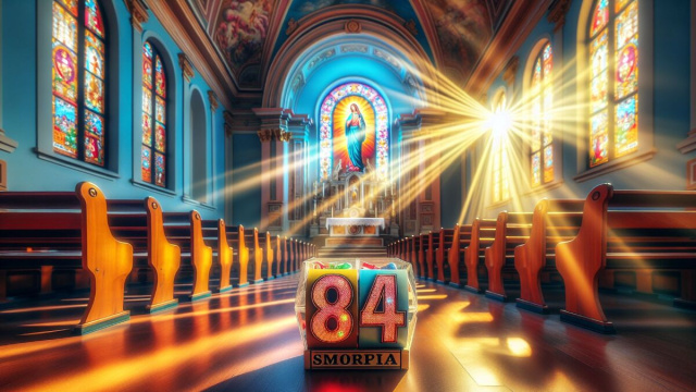 Sagittario guidato dal numero 84 della Smorfia napoletana, 'a chiesa. &copy; Immagine creata con Dall-E