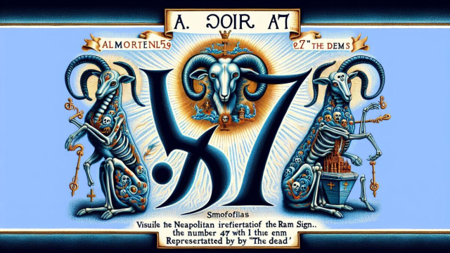 Numero 47 della Smorfia napoletana, 'o muorto. &copy; Immagine creata con Dall-E