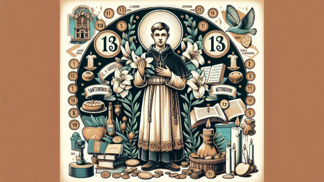 Numero 13 della Smorfia napoletana, Sant'Antuono. &copy; Immagine creata con Dall-E