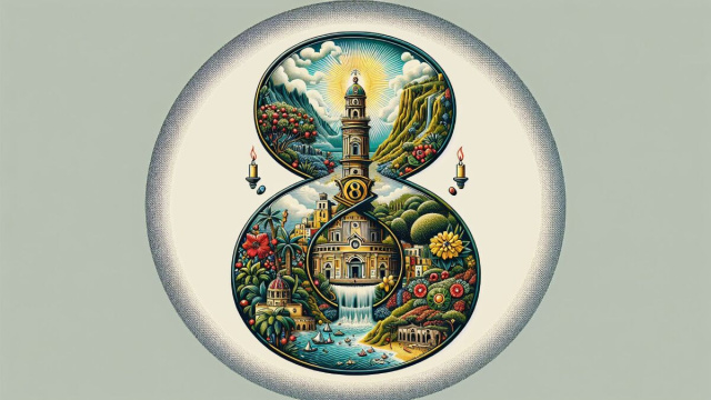 Numero 8 della Smorfia napoletana, 'a Maronna. © Immagine creata con Dall-E