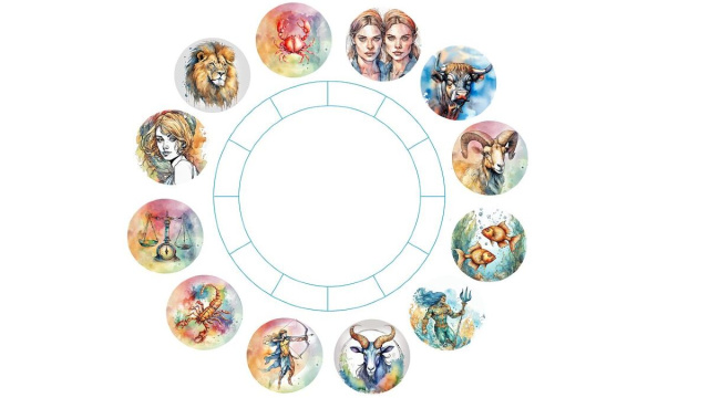 Quadrante con rappresentazione grafica dei segni zodiacali &copy; Pixabay.