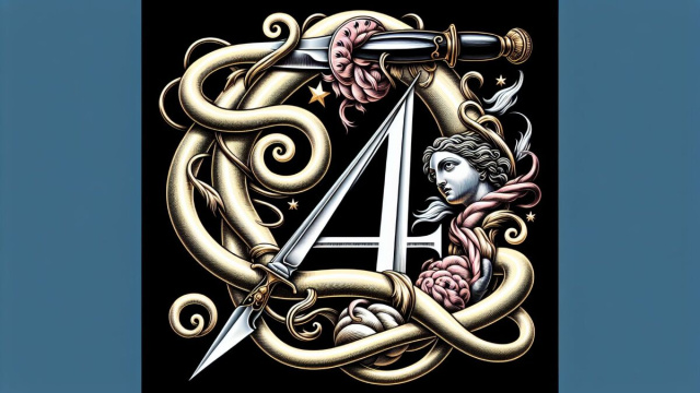 Numero 41 della Smorfia napoletana, 'o curtiello. &copy; Immagine creata con Dall-E