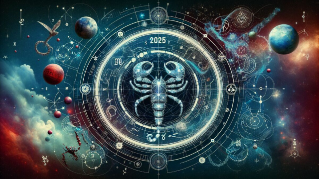 Scorpione oggi si trova in perfetta sintonia con il suo mondo interiore e invita tutti a ricercare il proprio equilibrio. &copy; Immagine Dall-E