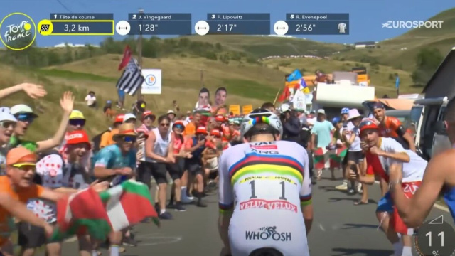 Tadej Pogacar - © Screenshot Eurosport