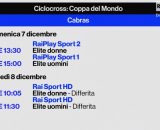 La programmazione Rai per la Coppa del Mondo di ciclocross - © Screenshot Rai Sport