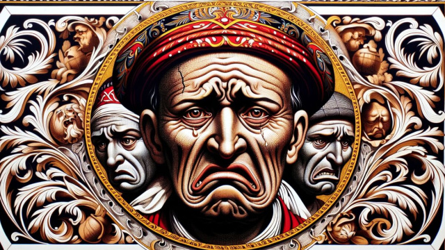 Numero 65 della Smorfia napoletana, 'o chianto per il segno dello Scorpione. © Immagine creata con Dall-E