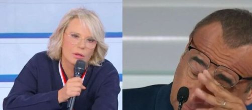 In foto Maria De Filippi e Carlo Conti © Mediaset-Rai
