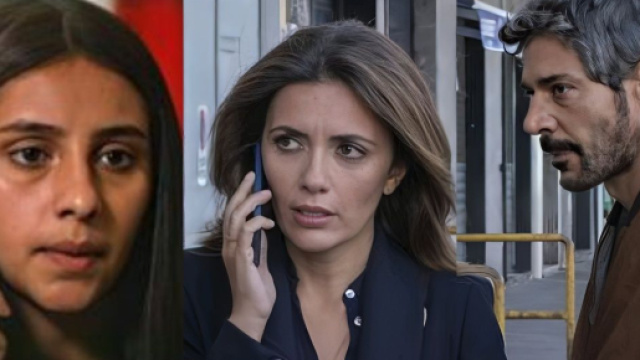 Viola, Mina Settembre e Domenico Gambardella - screenshot &copy; Rai 1.