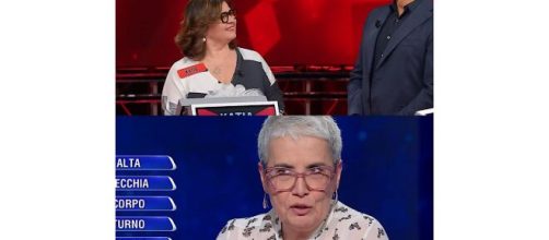 L’Eredità, sopra Katia con Marco Liorni, sotto Annalisa © Rai 1