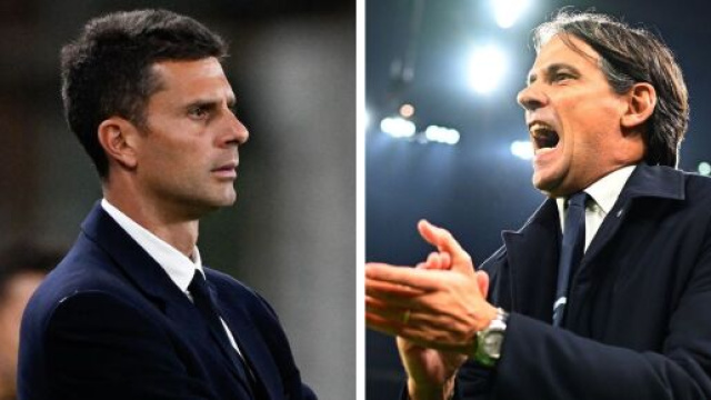 Thiago Motta, allenatore della Juventus. Foto &copy; Juventus. Simone Inzaghi, allenatore dell'Inter. Foto &copy; Inter