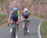 Christian Scaroni in fuga alla Vuelta Murcia - © Screenshot Eurosport