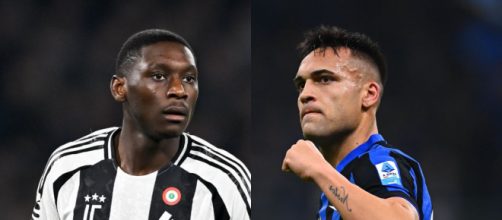 Kolo Muani, attaccante della Juventus. Foto © Juventus. Lautaro Martinez, attaccante dell'Inter. Foto © Inter
