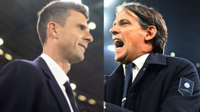 Thiago Motta, allenatore della Juventus. Foto &copy; Juventus. Simone Inzaghi, allenatore dell'Inter. Foto &copy; Inter.