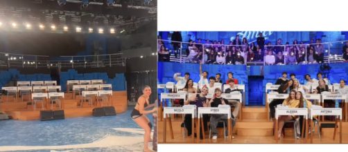 Lo studio di Amici - screenshot © TikTok/Canale 5.