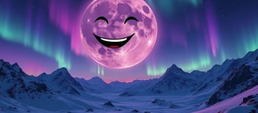 Luna rosa che ride © Grok AI X.