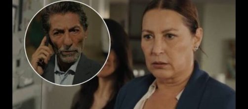 Guzide e Tarik in una scena di Tradimento © Mediaset.