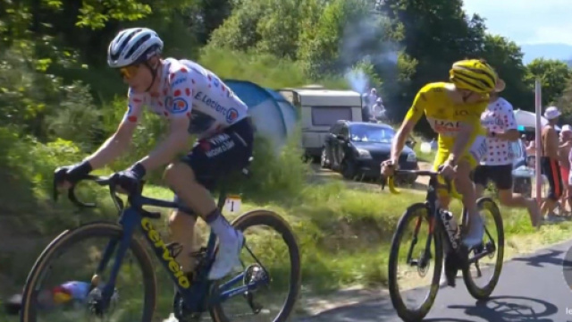 Vingegaard e Pogacar al Tour de France - © Screenshot Eurosport