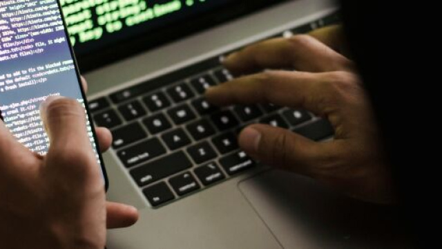 Persona inserisce codici informatici da pc e smartphone &copy; Pexels