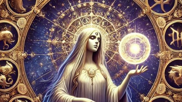 Astrologia, oroscopo illustrazione mistica © Dall E AI.