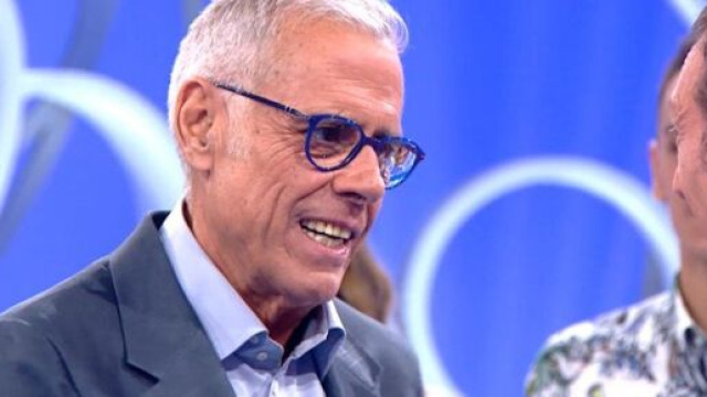 Teo Teocolo con Amadeus. © Screenshot Rai