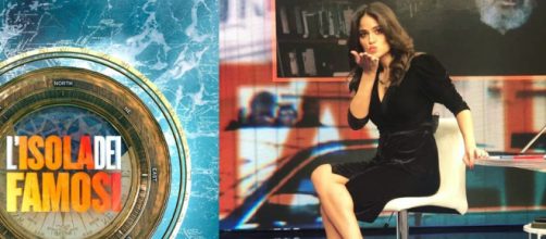 Veronica Gentili e il logo de L'Isola dei Famosi. © Immagine Facebook Gentili.