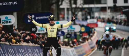 Jan Tratnik, vincitore dell'edizione Omloop Het Nieuwsblad 2024. © Flanders Classics