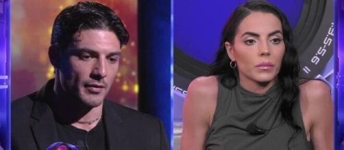 Lorenzo e Shaila durante una puntata del Grande Fratello © Mediaset.