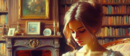 Donna intenta alla lettura - © Pixabay AI.