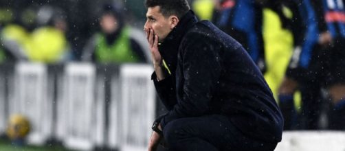 Thiago Motta dopo uno dei goal dell'Atalanta, screenshot © Eurosport