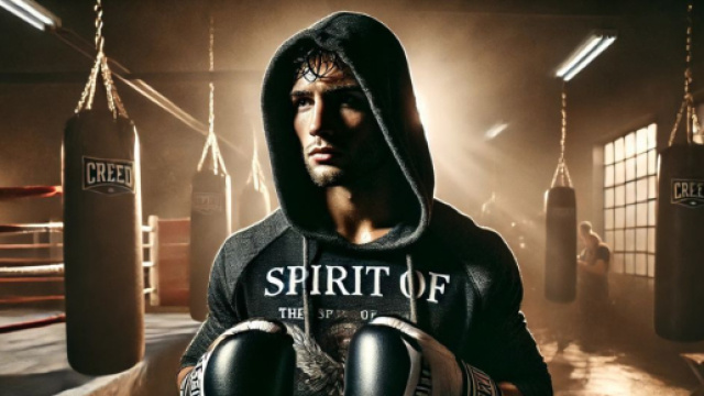 Lo spirito combattivo di Creed in un'immagine realistica. © Immagine creata con Dall-E.